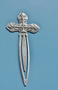 Rare Wallace Silversmiths Sterling Silver 925 Grande Baroque Cross Bookmark