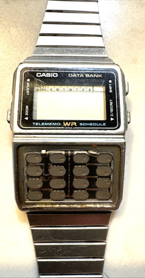 Vtg Casio DBC-610 Data Bank Telememo & Schedule Quartz Digital Watch - Untested