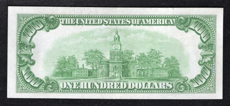 FR. 2152-L 1934 $100 LIGHT GREEN SEAL FRN SAN FRANCISCO, CA CHOICE UNCIRCULATED - Image 2 of 2