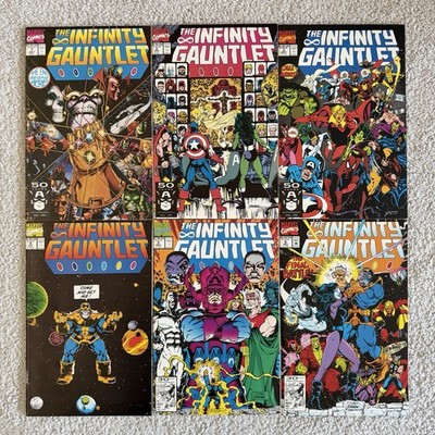 Marvel  Comics The Infinity Gauntlet #1 2 3 4 5 6 Complete 1-6 Series NM 1991