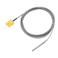K Type Thermocouple with Plug, Temperature Sensor Probe 0 to 600°C, 5x50mm 6.6ft