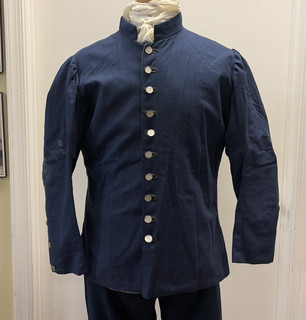 GREAT Repro 17th/18th Century Blue Cotton Duck Sailor's Jacket SZ 42" Handsewn