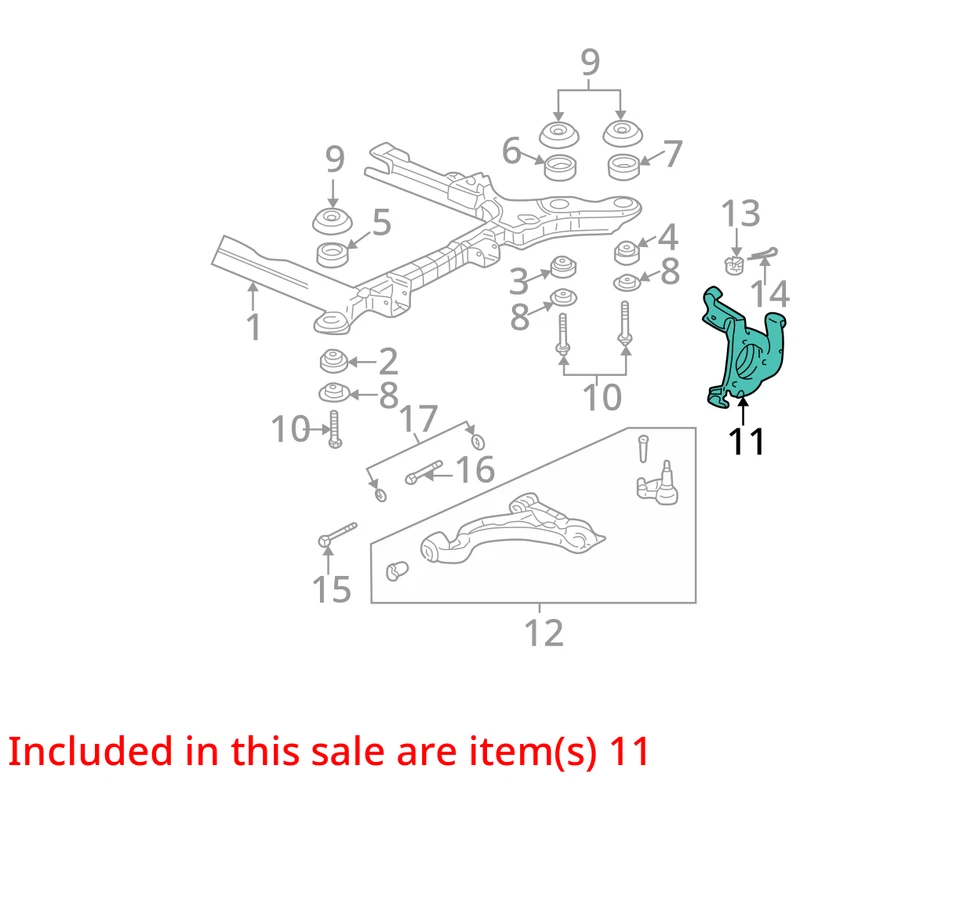 Buick Cadillac Park Avenue Sevilla Knuckle Strg 18060635 1997-2000 - nuevo OEM Foto 3 de 4