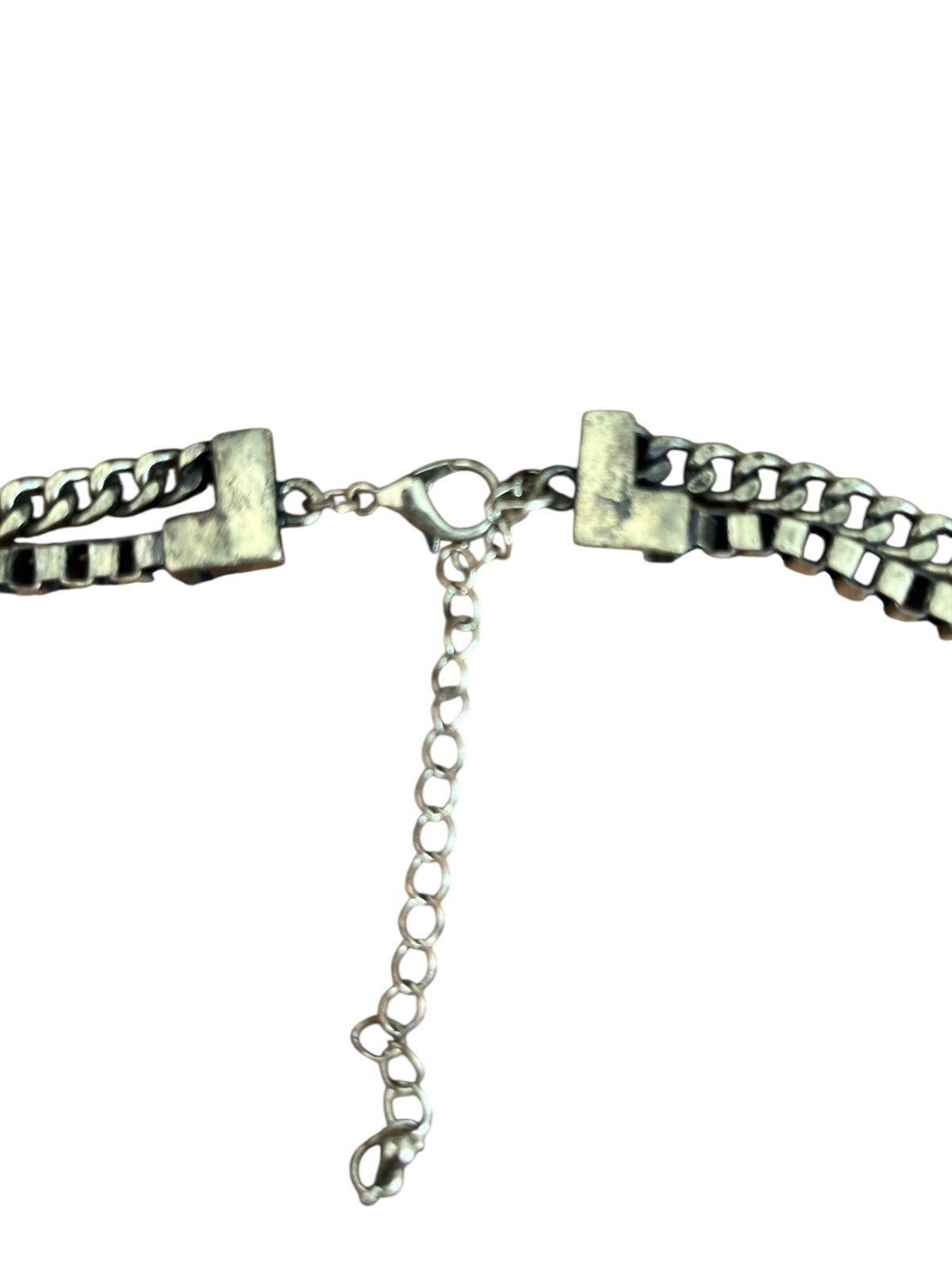 Abalone Collar Necklace Large Statement Bronze To… - image 3