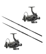 2x Daiwa Black Widow Tele Karpfencombo 3,60m / 3lbs + Freilaufrolle Karpfenset