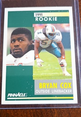 1991 ERROR Score Pinnacle Rookie Bryan Cox #308 SNOWY FRONT