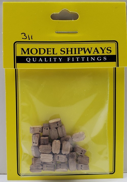 Model Expo MS0311 - Blocks, Double, Walnut, 7.0 Mm, 40 Pieces - New