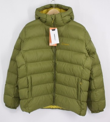BERGHAUS MENS EWDEN JACKET HOODED PUFFER UK XXL GREEN RRP £190 IB
