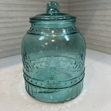 Blue Glass Kitchen Cookie Jars for sale | eBay