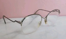 Vintage L'Amy Marilyn Eyeglass Frames 54-18 135 | Silver Metal Oval Rim | France