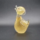 Vintage Archimede Seguso Gold Murano Glass Baby Chick Figurine 4.5"