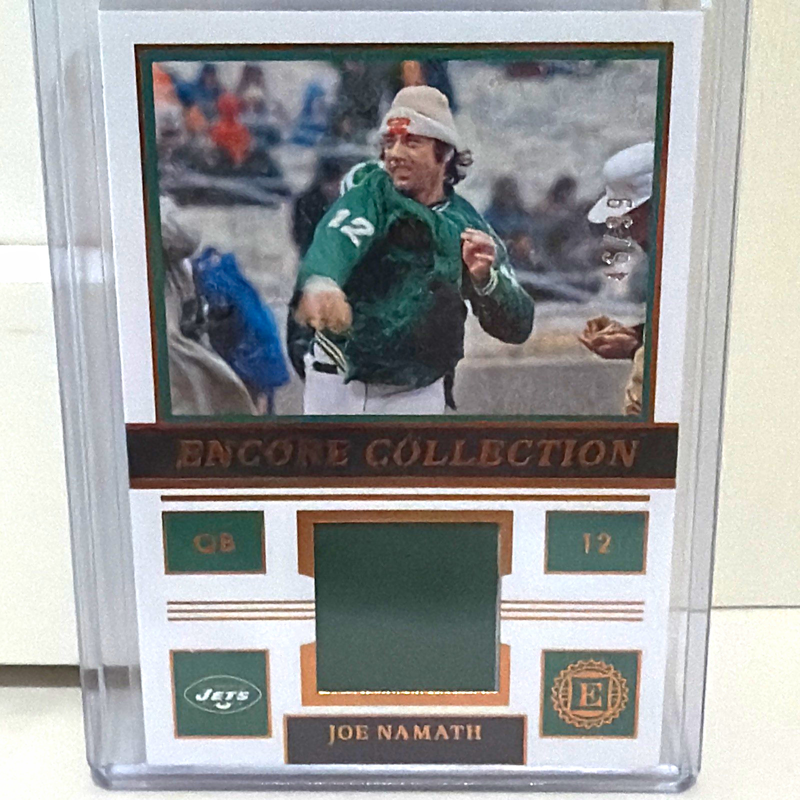 Panini Encased Joe Namath Jets Encore Collection Gold 46/99 NO. EC-4