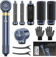 6-In-1 Hair Styler, Hair Dryer, Multi-Function Hot Air Brush Set, Ionic Blow Dry