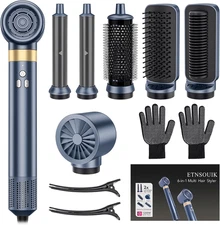 6-In-1 Hair Styler, Hair Dryer, Multi-Function Hot Air Brush Set, Ionic Blow Dry