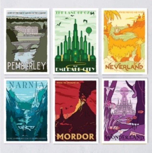 Fictional Travel Poster  12 Postcard Set PAPERBACK 5060434073785