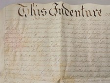 1817 antique VELLUM DEED londonderry chester co pa JOHN BROOMHALL - BENJ LEONARD