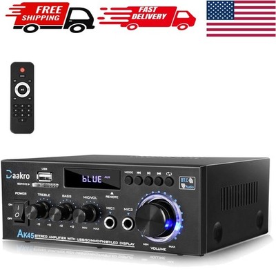 Compact 300W Wireless Bluetooth Audio Amplifier with USB & SD Card Inputs