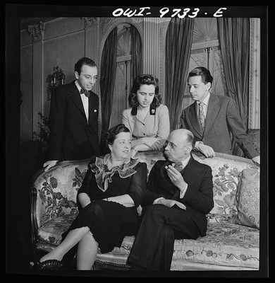 Photo:Washington DC Turkish Embassy Ertegun Family 1942 Portrait