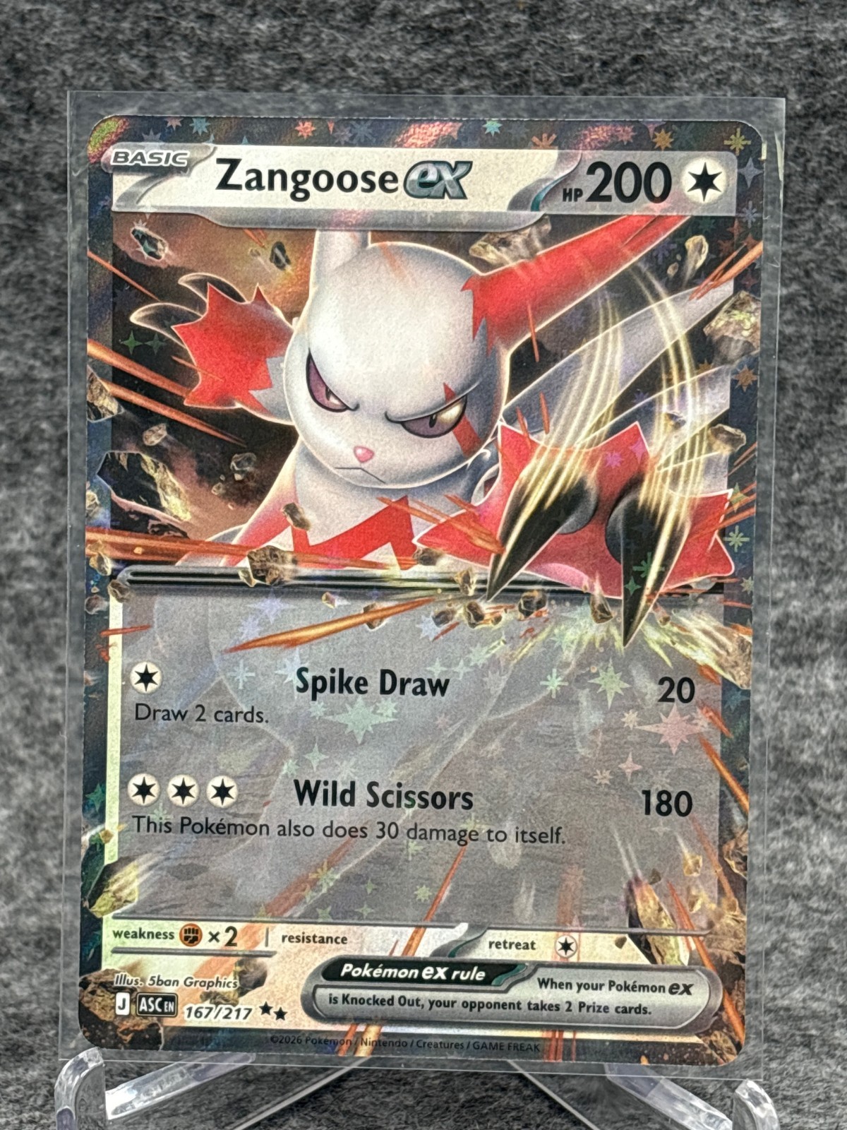 Zangoose ex 167/217 - Mega: Ascended Heroes Double Rare