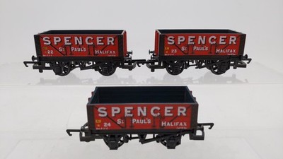 Hornby R6039 OO Scale Spencer 5-plank wagon 3-Car Set #22/23/24 EX