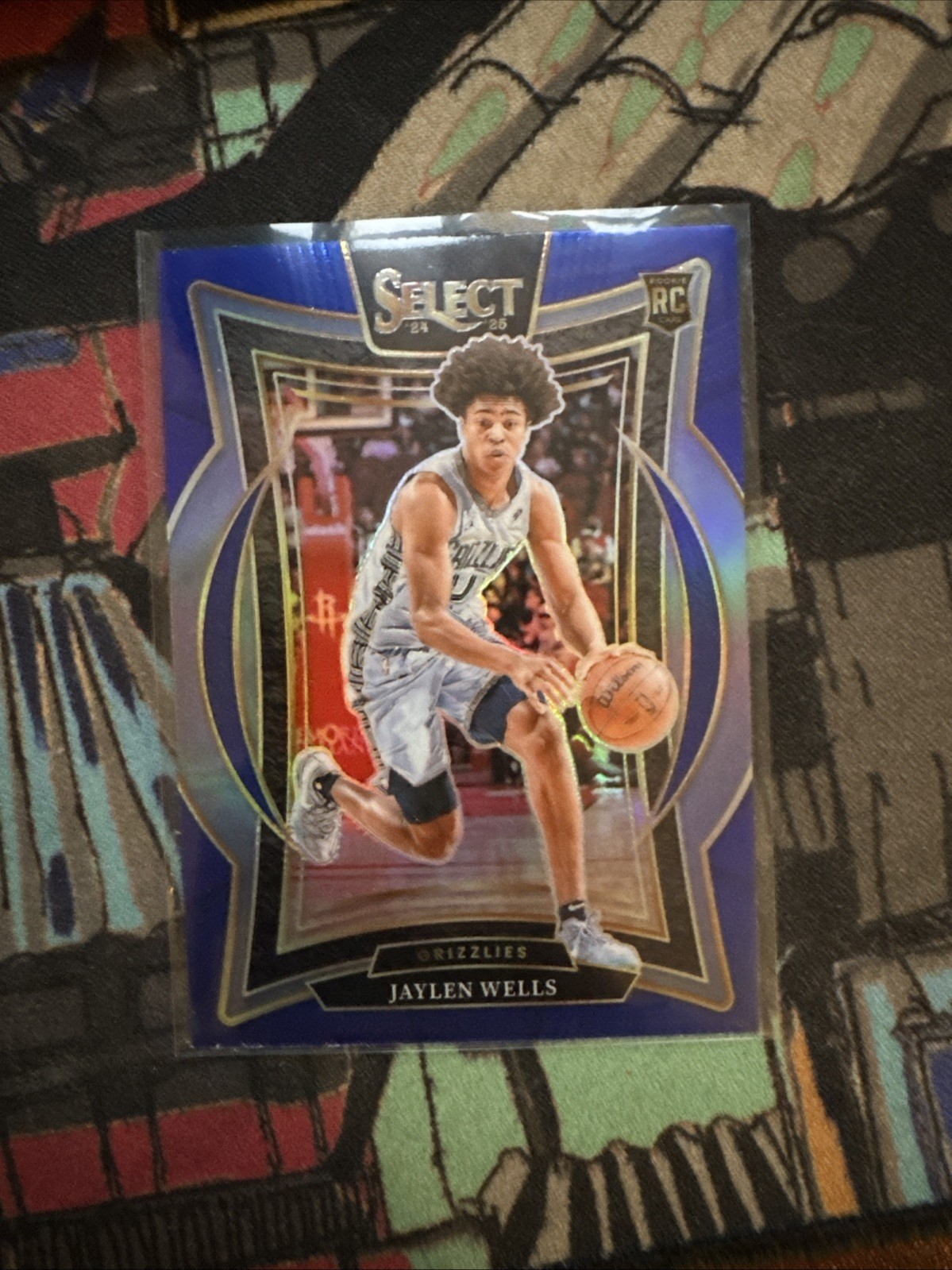 2024-25 Panini Select - Concourse Jaylen Wells #79 Blue Prizm Silver (RC)