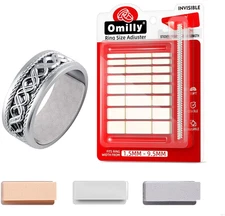 Ring Sizers for Loose Rings, 144-Pack 16 Sizes 6 Sheets, Invisible Ring Guards &