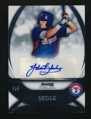 JAKE SKOLE   2010 Bowman Sterling Auto #BSP-JS Texas Rangers