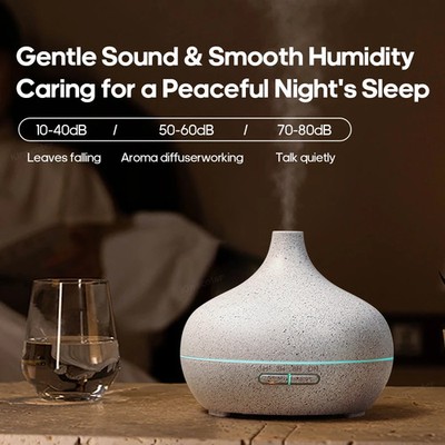 Holzmaserung Aromatherapie Diffusor USB Luftbefeuchter Nebelspender