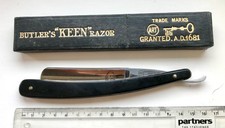 Vintage Butler's 'Keen' Razor - straight cut throat razor with original box