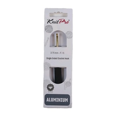 KnitPro Soft Feel Gold Aluminum Single-Ended Crochet Hook 3.75mm (F) - KNPR30896