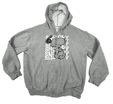 Peanuts Snoopy Womens Full Zip Hoodie Jacket Size L Gray Graphic Sweatshirt