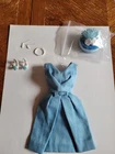 VINTAGE BARBIE BLUE CAMPUS BELLE DRESS  INCLUDING ALL ACCESSORIES SHOWN