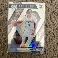Panini Stephon Castle Spurs Rookie NBA Debut Mosaic Card Lot 2024-25 (2 Cards)