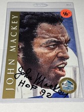 John Mackey Hall Of Fame Autograph “HOF 92” JSA CG22225
