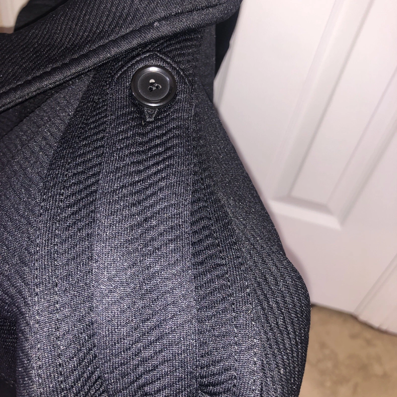 LOUIS VUITTON（LV） Louis Vuitton Uniformi Donna Piccola Giacca Nera Ritagliata a Costine con Spalline