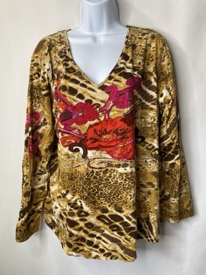 Choices Woman Shirt Plus Size 2X Fall Eclectic Artsy Autumn Art To Wear Unique