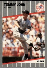 Tommy John 1989 Fleer New York Yankees #255