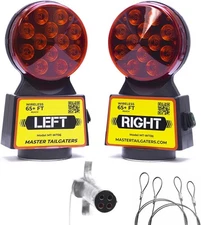 Master Tailgaters Wireless Trailer Tow Lights - 4 Pin Round Connector 
