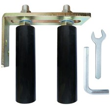 Heavy Duty Slide Gate Guide Roller 6" Black L Rear Post Bracket Universal, ...