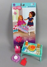 My Life As Get Well Play Set 18" Dolls Bed Tray, Tissues, Tea, Soup, More