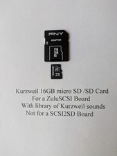 Kurzweil 16GB micro SD Card/SD Card with library of sounds for a ZuluSCSI Board