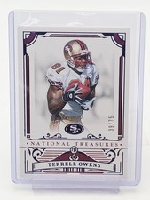 TERRELL OWENS 2025 NATIONAL TREASURES FOOTBALL PURPLE #90 /75 49ERS Q6638