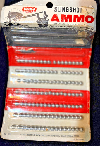 Wham-O - Slingshot Ammo Cut-A-Pak Automatic Dispenser - Vintage - 119 Pcs -