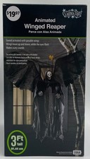 3 Ft. Animated Grim Reaper with Wings Hanging Halloween Decoration