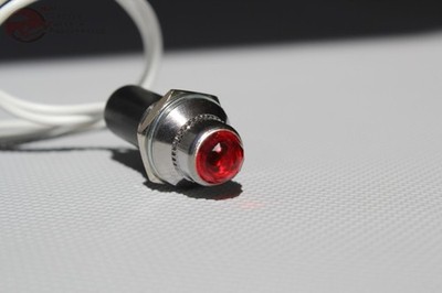 Custom Dash Instrument Toggle Switch Interior Light Red Lens Chrome Bezel Nut