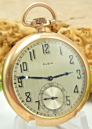 Vintage Antique Elgin Gents 25 year gold filled pocket watch Gr 345 12 size
