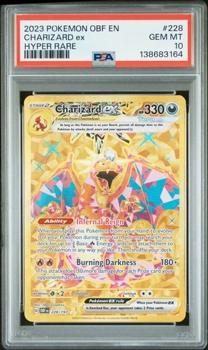 2023 POKEMON OBF EN-OBSIDIAN FLAMES HYPER RARE #228 CHARIZARD EX PSA 10