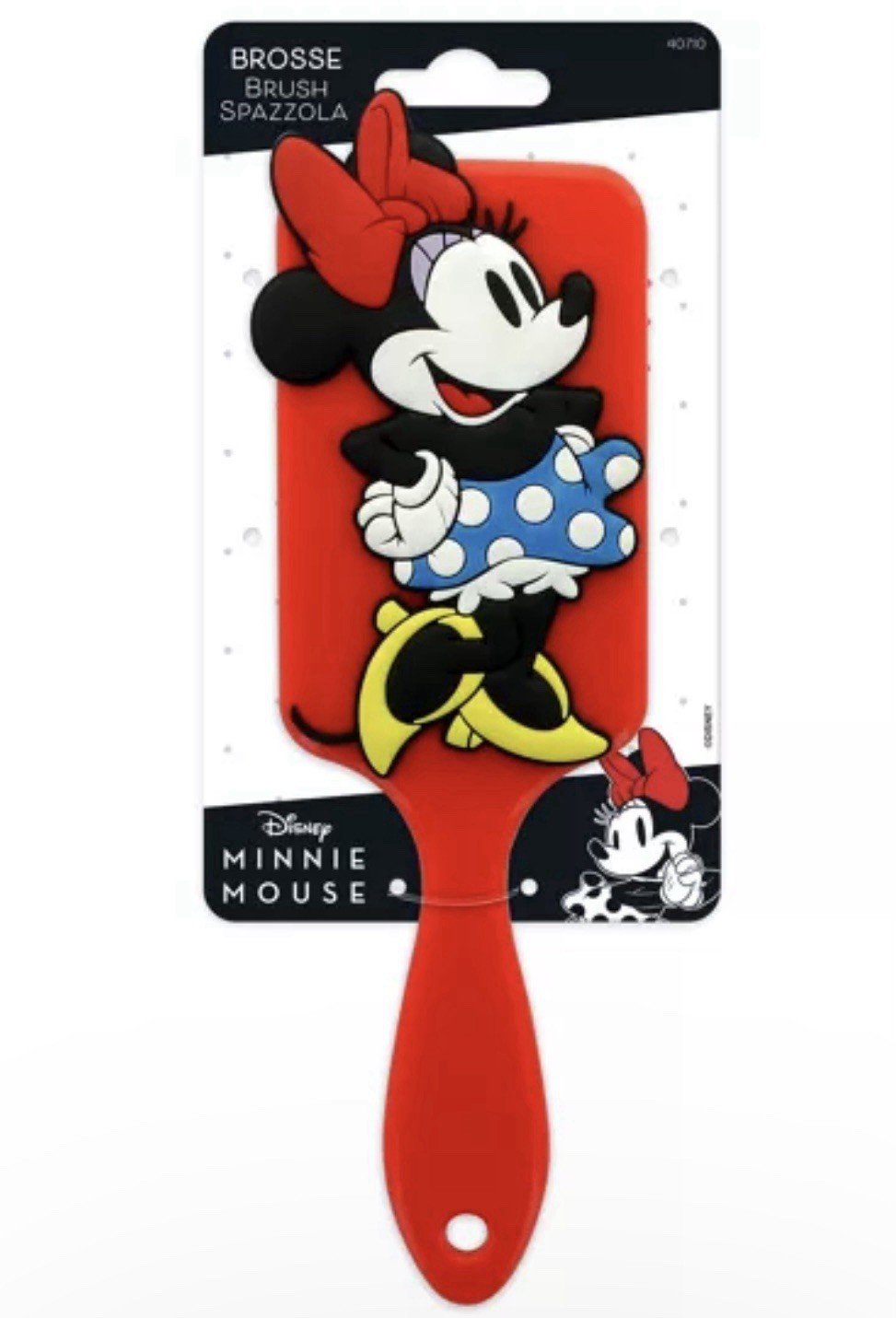 Brosse démêlante enfant Disney Minnie rose idéale pour démêler les cheveux secs ou mouillés au bain
