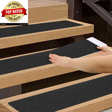 Outdoor Stair Treads Non-Slip Step Strips for Wooden Steps 5 Pack 6  X 24  anti