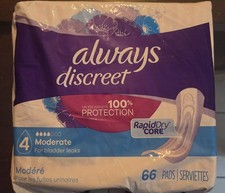 Always Discreet Incontinence Pads Moderate Absorbency